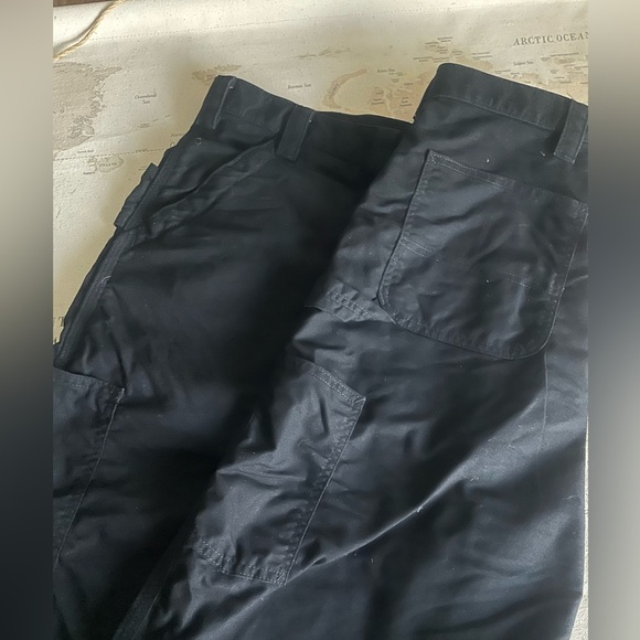 Carhartt Flat Front Carpenter Work In Progress Black Shorts Cotton Size 50 - Picture 6 of 7